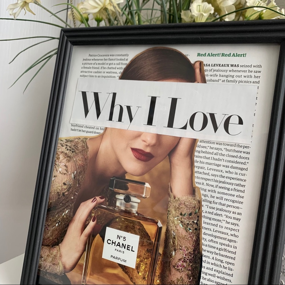 Chanel No 5 Perfume Wall Art Why I Love Glam Fashion Decor - Picture 2 of 11